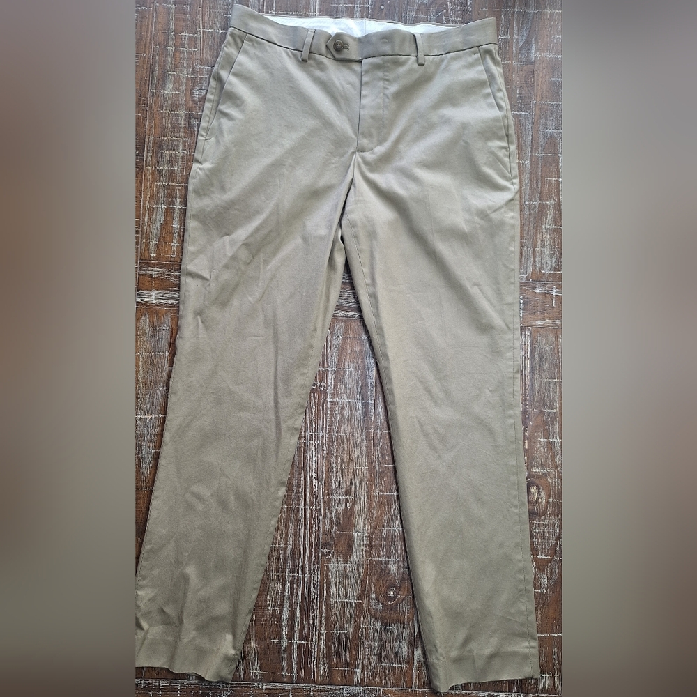 J. Crew Mens (Lot Of 2) Chino Pants (32x30 Tag) Actual Size 34x29 Green & Beige - Picture 10 of 16